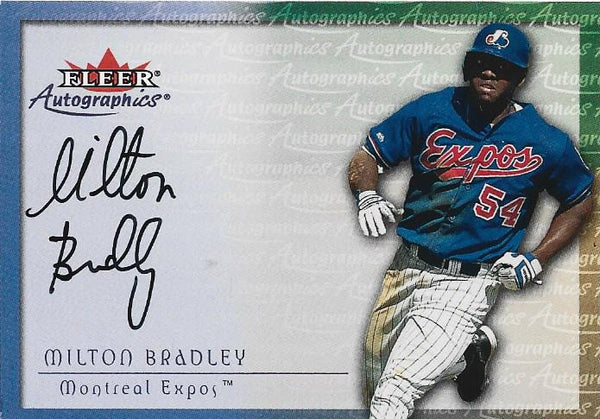 Milton Bradley 2000 Autographed Fleer Card