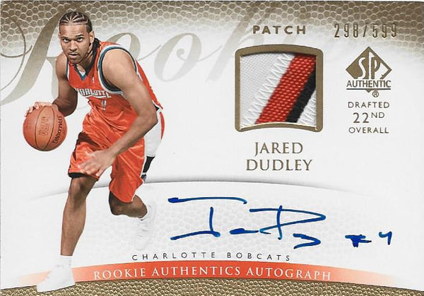 Jared Dudley Autographed 2008 SP Authentic Patch Card #298/599