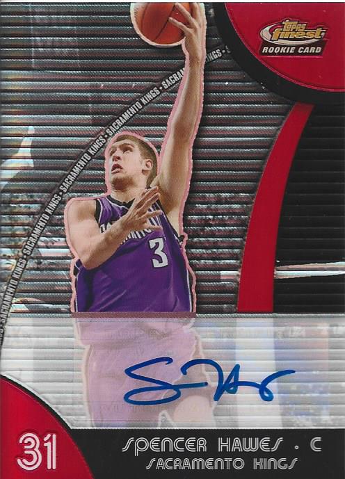 Spencer Hawes Autographed 2008 Topps Finest Rookie Card