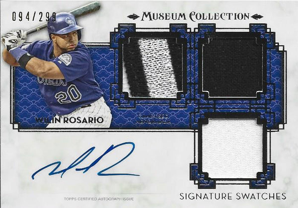 Wilin Rosario Autographed Museum Collection Jersey Card #94/299