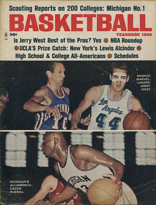 Jerry West & Cazzie Russell 1966 Basketball Yearbook Magazine