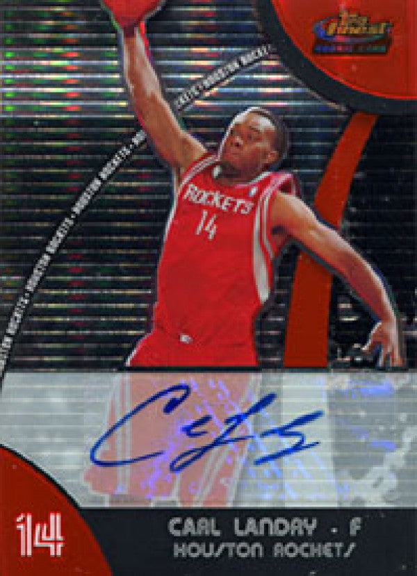 Carl Landry Autographed / Signed 2008 Topps No.55 Houston Rockets Basketball Rookie Card