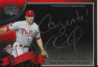 Chase Utley Autographed Topps Diamond Card #47/60