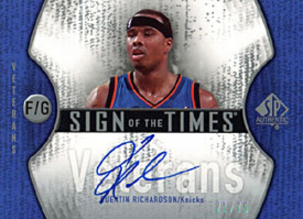 Quentin Richardson Autographed / Signed 2007 UpperDeck New York Knicks Basketball Card