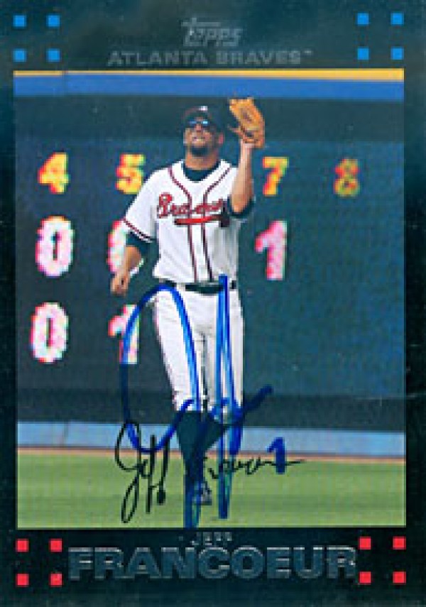 Jeff Francoeur Autographed / Signed 2007 Topps No.426 Baseball Card