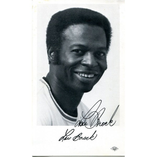 Lou Brock Autographed Postcard