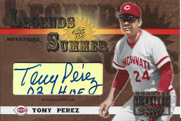 Tony Perez Autographed Donruss Signature Series Card #111/175