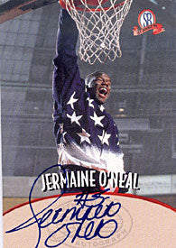 Jermaine O'neal Autographed / Signed 1997 Score Board Basketball Card