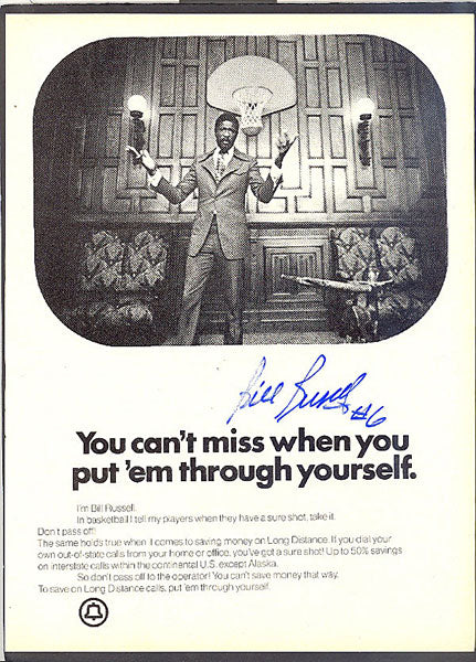 Bill Russell Autographed / Signed BellSouth Ad