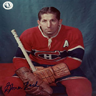 Elmer Lach Autographed / Signed 8x10 Hockey Photo - Montreal Canadiens