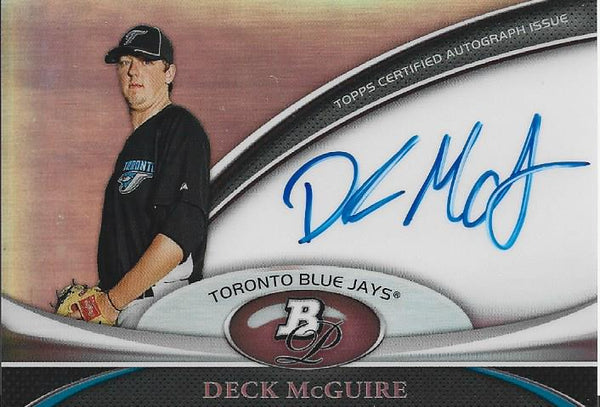 Deck McGuire Autographed Bowman Platinum Card