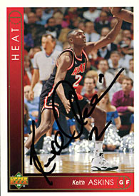 Keith Askins Autographed / Signed 1993 Upper Deck Basketball Card