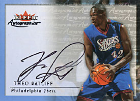 Theo Ratliff Autographed / Signed 2000 Fleer Philadelphia 76ers Basketball Card