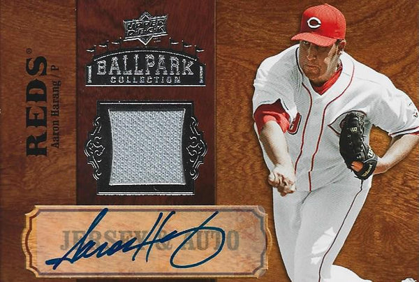 Aaron Harang Autographed Upper Deck Jersey Card