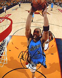 Carlos Boozer Autographed / Signed Utah Jazz Basketball 8x10 Photo