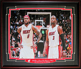 LeBron James & Dwyane Wade Miami Heat 8x10 Framed