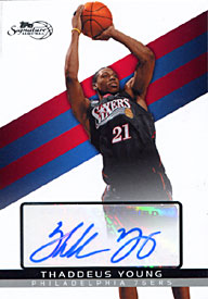 Thaddeus Young Signed 2009 Topps Rookie Card