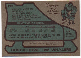 Gordie Howe 1979-80 Topps Card