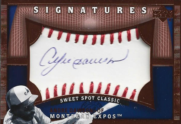 Andre Dawson Autographed Sweet Spot Classics 2005 Card
