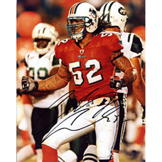 Channing Crowder Autographed / Signed Miami Dolphins vs Jets 8x10 Photo