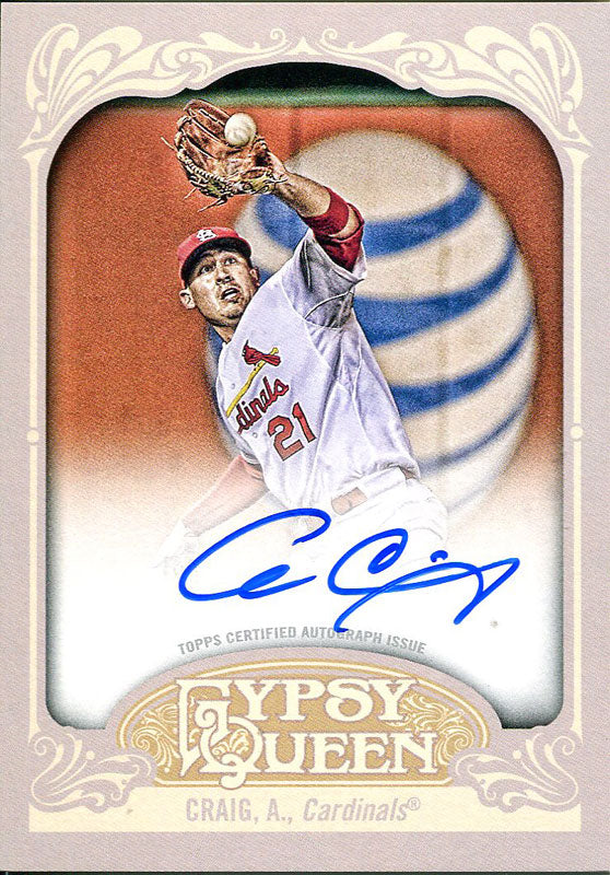 Allen Craig Autographed 2012 Topps Card