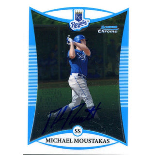 Michael Moustakas Autographed 2007 Bowman Chrome Card