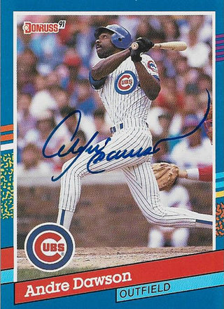 Andre Dawson Autographed 1990 Leaf Card