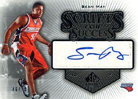 Sean May Autographed / Signed 2006 UpperDeck No.46 of 50 Charlotte Bobcats Basketball Card