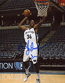 Hasheem Thabeet Autographed / Signed Memphis Grizzlies Basketball 8x10 Photo