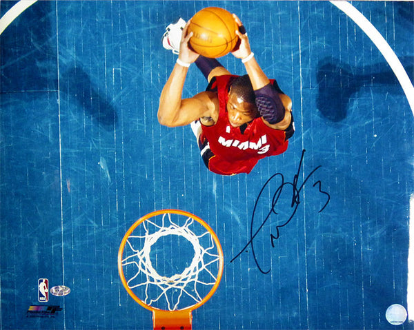 Dwyane Wade Autographed / Signed Overhead Dunk 16x20 Photo