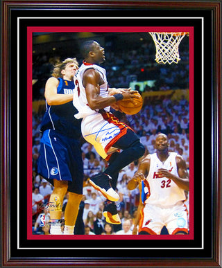 Dwyane Wade Final MVP Autographed / Signed Framed Game 4 Lay Up 16x20 Photo
