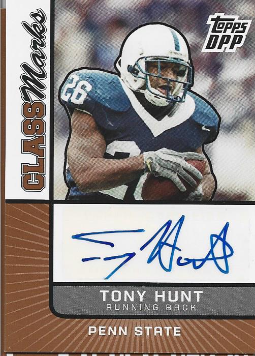 Tony Hunt 2007 Autographed Topps Card