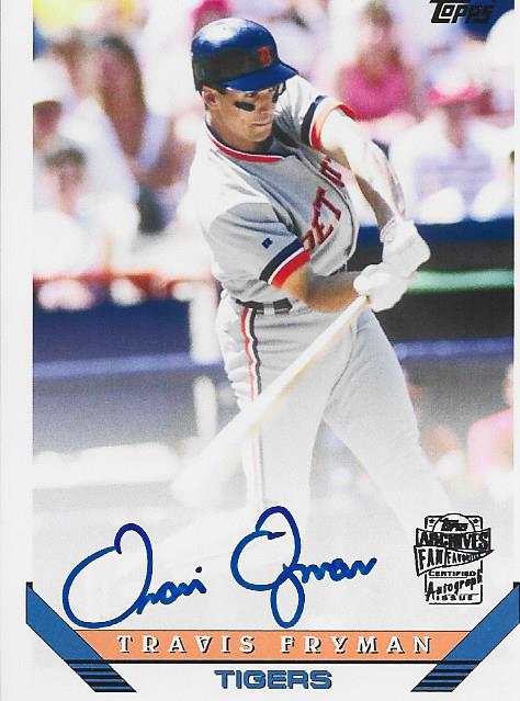 Travis Fryman Autographed Topps Archives 2013 Card