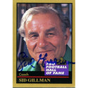 Sid Gillman Autographed 1991 Enor Card