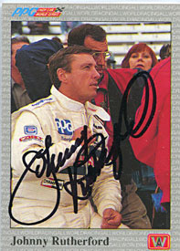 Johnny Rutherford Autographed/Signed 1991 AW Sports Card