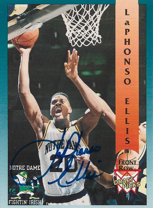 LaPhonso Ellis Autographed Front Row 1992 Card