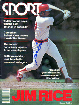 Jim Rice Autographed Sport Magazine