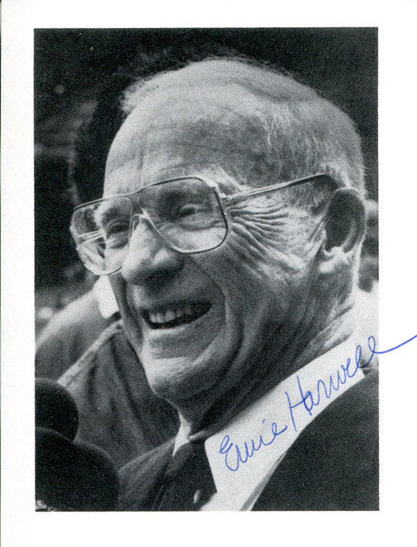 Ernie Harwell Autographed Black And White Postcard