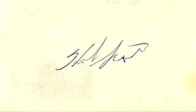 Herb Score Autographed / Signed 3x5 Cut - Cleveland Indians