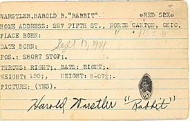 Harold Warstler Autographed / Signed 3x5 Card