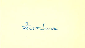Ford Frick Autographed / Signed 3x5 Card (Jimmie Spence Authenticated)