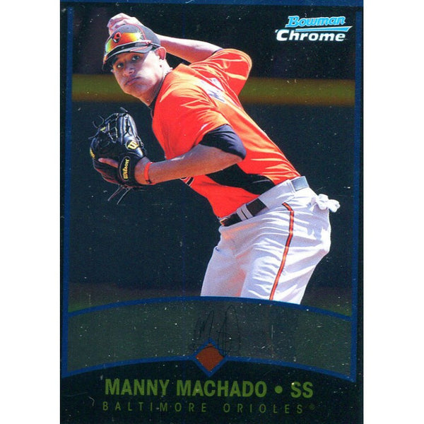 Manny Machado Unsigned 2011 Bowman Chrome Rookie Card