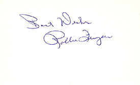 Rollie Finger Autographed / Signed 3x5 Card
