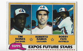Tim Raines / Roberto Ramos / Bobby Pate 1981 Topps #479 Expos Future Stars Card