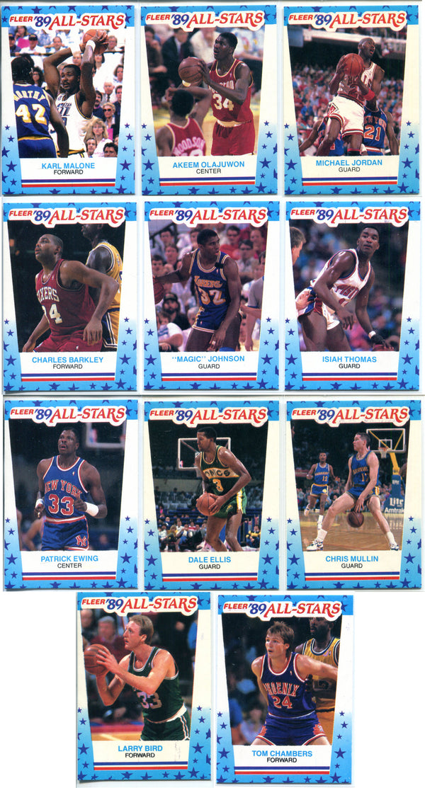 1989 Fleer All-Stars Basketball Fleer Sticker Set