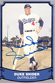 Duke Snider Autographed / Signed 1988 Pacific No. 55 Baseball Card