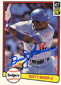 Dusty Baker Autographed 1982 Donruss Baseball Card #336