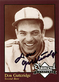 Don Gutteridge Autographed / Signed 2006 Diamond Signatures St. Louis Cardinals Baseball Card