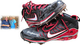 Yunel Escobar Autographed/Signed 2009 Game Used Spikes