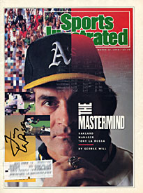 Tony La Russa Autographed / Signed March 12 1990 Sports Illustrated Baseball Magazine